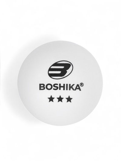 Мяч для настольного тенниса BOSHIKA Premier 3***, набор 6 шт., ABS, цвет белый