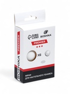 Мяч для настольного тенниса BOSHIKA Premier 3***, набор 6 шт., ABS, цвет белый - Фото 4