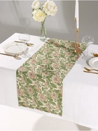 Дорожка на стол «Этель» Spring garden 40×149 см, 100% хлопок, саржа 190 г/м², зелёная/розовая - Фото 2