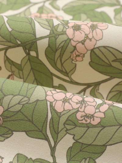 Дорожка на стол Этель Spring garden 40×149см, 100% хлопок, саржа 190 г/м², зелёная/розовая