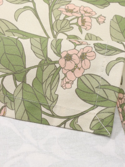 Дорожка на стол Этель Spring garden 40×149см, 100% хлопок, саржа 190 г/м², зелёная/розовая