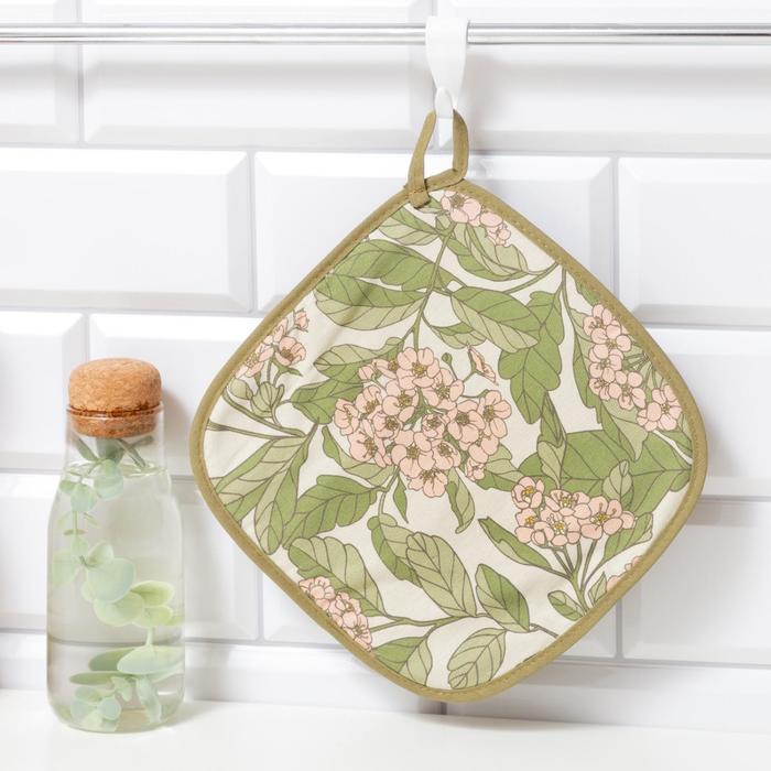 Прихватка «Этель» Spring garden 19×19 см,100% хлопок, саржа 190 г/м² - Фото 1