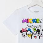 Футболка детская "Friends" Микки Маус, рост 110-116, белый - фото 34992160