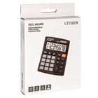 Калькулятор настольный Citizen "SDC-805NR", 8-разрядный, 105 х 120 х 21 мм, двойное питание, компактный, чёрный - фото 8208833
