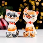 Сувенир "Кот с бантом", гжель цветная - фото 24397119