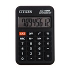 Калькулятор карманный Citizen "LC-110NR", 8-разрядный, 58 х 88 х 11 мм, питание от батарейки, черный - Фото 1
