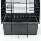 Клетка для грызунов "Пижон" №12, с 2-я этажами, без наполнения, 37,5 х 25,5 х 32,5 см, серая - фото 36526616