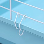 Клетка для кроликов, морских свинок "Пижон" №14, белая, складная, 58 х 40 х 38 см, бирюзовая - фото 21240460