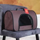 Сумка - переноска для животных, 40×25×28, 2 входа, коричневая - Фото 9