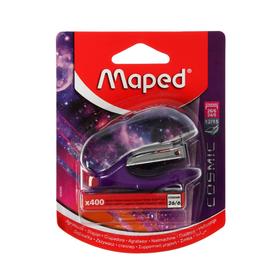 Степлер mini №26/6 Maped COSMIC TEENS MINI + 400 скоб в комплекте, встроенный дестеплер, блистер 6778810