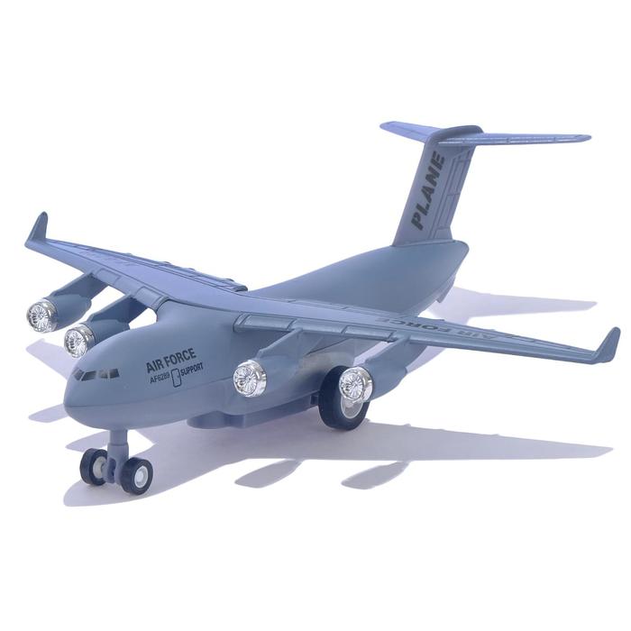 Самолет металлический «Воздушные силы», инерционный, в пакете - Фото 1