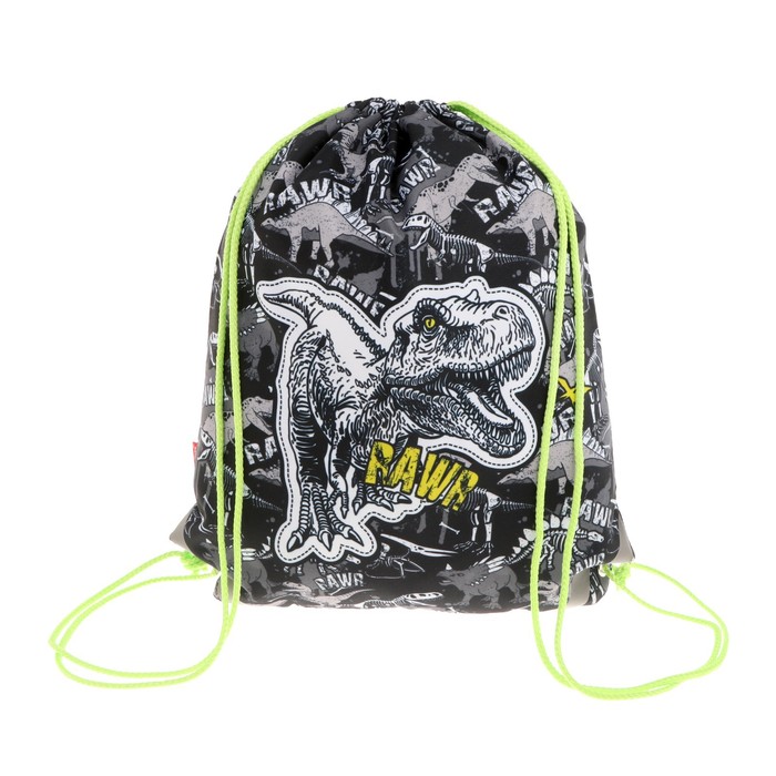 Мешок для обуви 440×365 мм, Erich Krause, плотность 300D, со светоотражающей полосой, Dinosaur Park - Фото 1