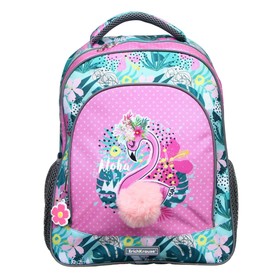 

Рюкзак школьный Erich Krause ErgoLine 15L, 39 х 28 х 14 см, эргономичная спинка, Rose Flamingo 51603