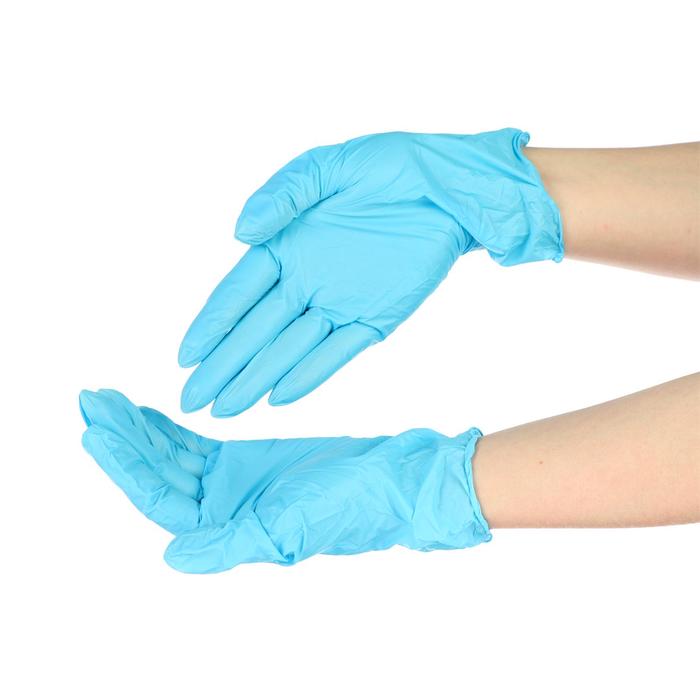 Перчатки медицинские, нитриловые, размер M, 50 пар, синие