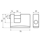Замок навесной «Булат» ВС 1-К75 ПЛ всепогодный, d=12 мм - Фото 3