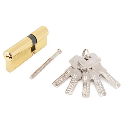 Цилиндровый механизм «Стандарт» F-01 85, 30×10×45, GP, 5 ключей, перфорированный ключ/ключ, цвет золото