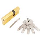 Цилиндровый механизм «Стандарт» F-01 90, 30×10×50, GP, 5 ключей, перфорированный ключ/ключ, цвет золото 6886495