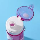 Бутылка для воды пластиковая «Цветочки», 600 мл - Фото 4