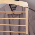 Плечики для юбок и брюк SAVANNA, многоуровневые, 4 перекладины, сорт А, 38,5×1,2×35,5 см, светлое дерево, лотос - Фото 3