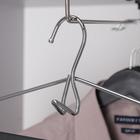 Плечики - вешалки для брюк и одежды многоуровневые SAVANNA, 37×31 см, чёрные - Фото 2