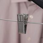 Плечики - вешалка для брюк и юбок SAVANNA, 44.5×1.2×24.5 см, с зажимами, широкие плечики, деревянная сорт А - Фото 4