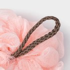 Мочалка для тела Доляна «Нежность», 50 г, розовая - Фото 3