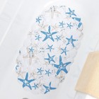 Коврик противоскользящий в ванну на присосках Доляна «Морские звёзды», 37,5×68 см, цвет белый - Фото 2