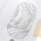 Коврик противоскользящий СПА в ванну на присосках Доляна «Мрамор», 38×68 см, цвет серый - Фото 2