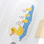 SPA-коврик для ванны на присосках SAVANNA «Мама утка», 68×38 см, цвет белый - Фото 2