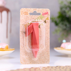 Свеча в торт «Грань», цифра 1, красный металлик, 6.5 см - Фото 2