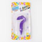 Свеча в торт «Грань», знак вопроса, фиолетовый металлик, 6.5 см - Фото 2