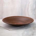 Блюдо для подачи "Шашлычное", декор, красная глина, 42 см - Фото 1