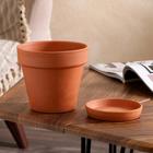 Горшок для цветов "Стандарт", гладкий, красная глина, 1.6 л - фото 47861467