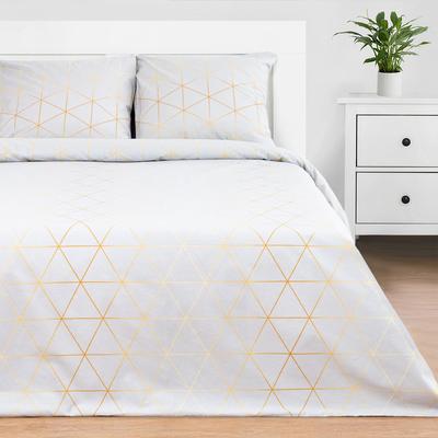 Постельное бельё 1.5-спальное «Этель» Beauty, поплин, серое