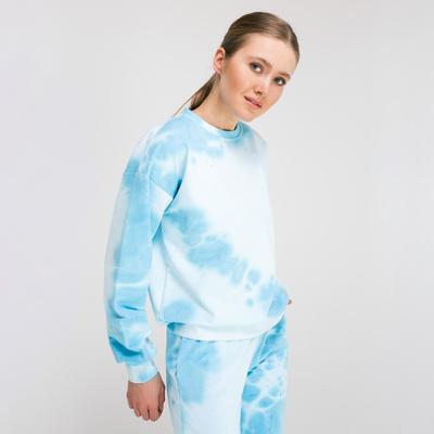 Свитшот женский MINAKU: Casual Collection цвет голубой, р-р 42