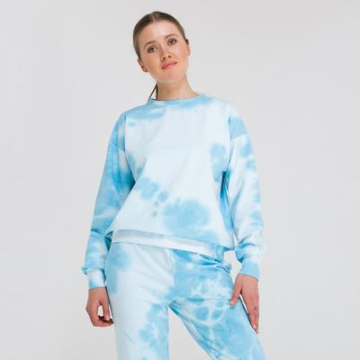 Свитшот женский MINAKU: Casual Collection цвет голубой, р-р 48