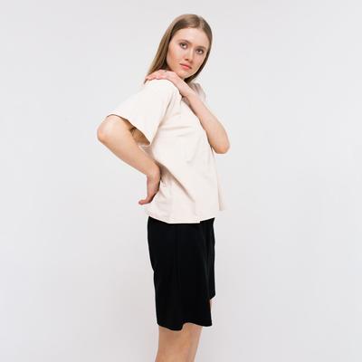Футболка женская MINAKU REGULAR FIT, бежевая, размер 46