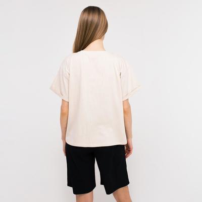 Футболка женская MINAKU REGULAR FIT, бежевая, размер 46