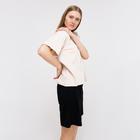 Футболка женская MINAKU, цвет бежевый, р-р 48 - фото 808617017 Футболка женская MINAKU, цвет бежевый, р-р 48 - фото 808617017