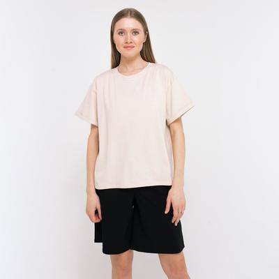 Футболка женская MINAKU REGULAR FIT: цвет бежевый, р-р 52