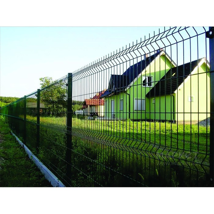 Панельное ограждение, 1,47 × 2,7 м, ячейка 55 × 235 мм, d = 3.8 мм, зелёное, «ПРЕГРАДА» - фото 1891048448