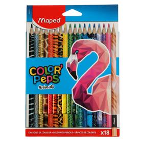 Карандаши 18 цветов Maped Color` Peps, декорированные, картонная упаковка 6778797