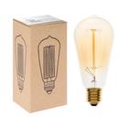 Лампа накаливания винтажная «Ретро», ST64, 60 Вт, Е27, 230 В, 145×64 мм, теплый белый - Фото 4