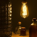 Лампа накаливания винтажная «Ретро», ST64, 60 Вт, Е27, 230 В, 145×64 мм, теплый белый - Фото 2