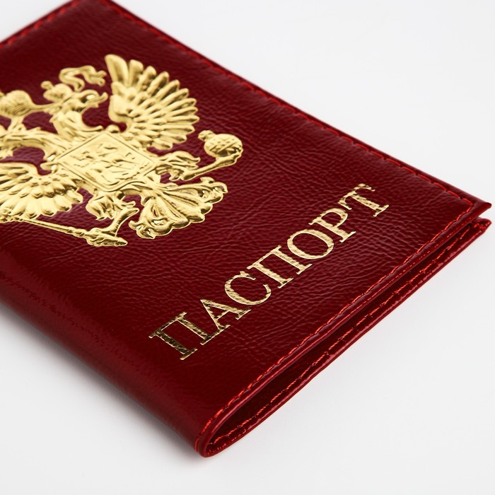 Обложка для паспорта, цвет бордовый - фото 1908675272