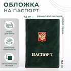 Обложка для паспорта, цвет зелёный - фото 9224224