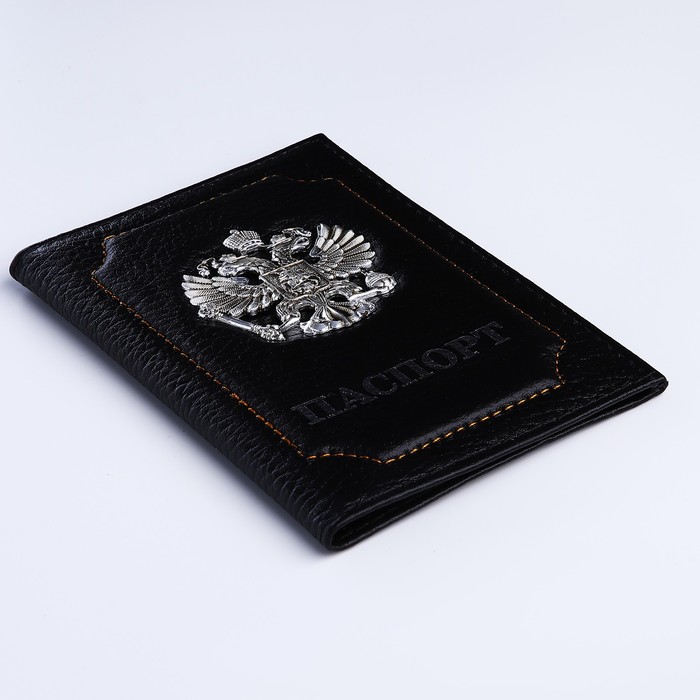 Обложка для паспорта, цвет чёрный - фото 1908675302