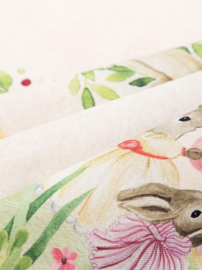 Скатерть "Этель" Акварельные зайцы 110х147 см, 100% хл, саржа 190 гр/м2