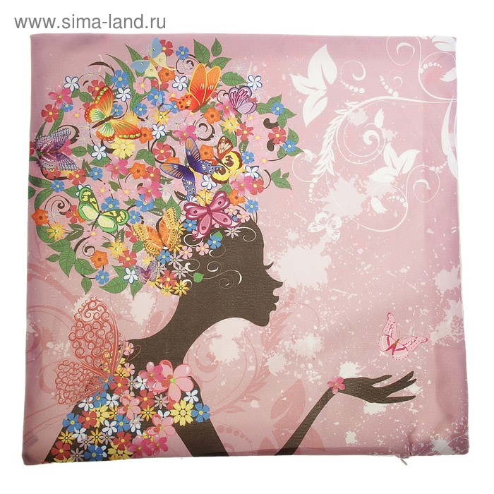 Наволочка декоративная "Этель" Фэшн 40*40 см, велюр, 100% п/э - Фото 1