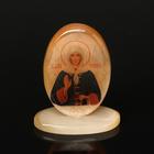 Икона настольная на поставке с фоном «Святая Ксения Петербургская», селенит - Фото 1